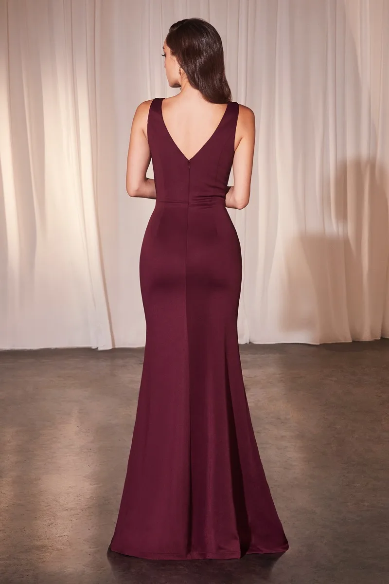 Ladivine CH377 Dress — BURGUNDY