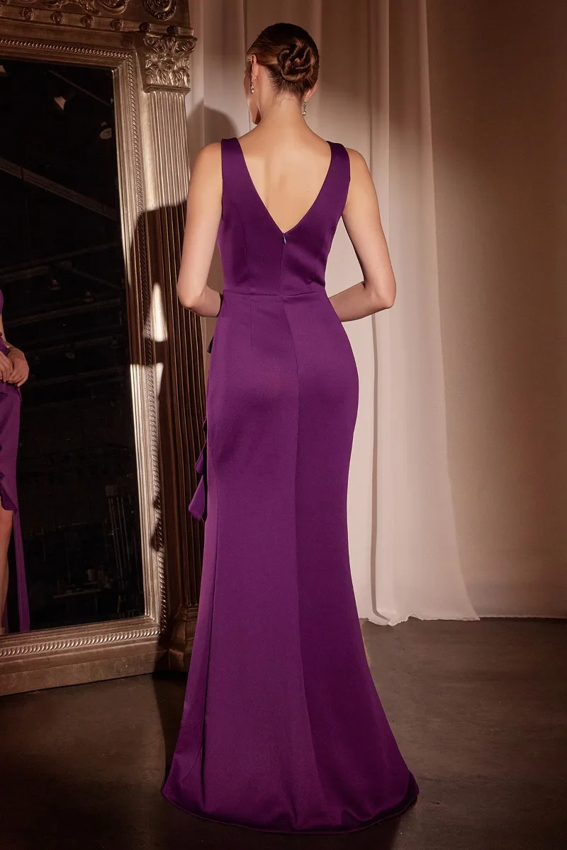 Ladivine CH377 Dress — EGGPLANT