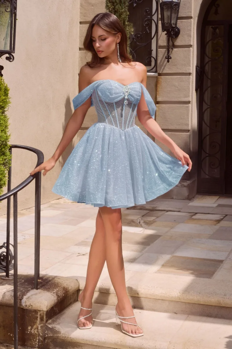 Ladivine CJ420 Dress — BLUE
