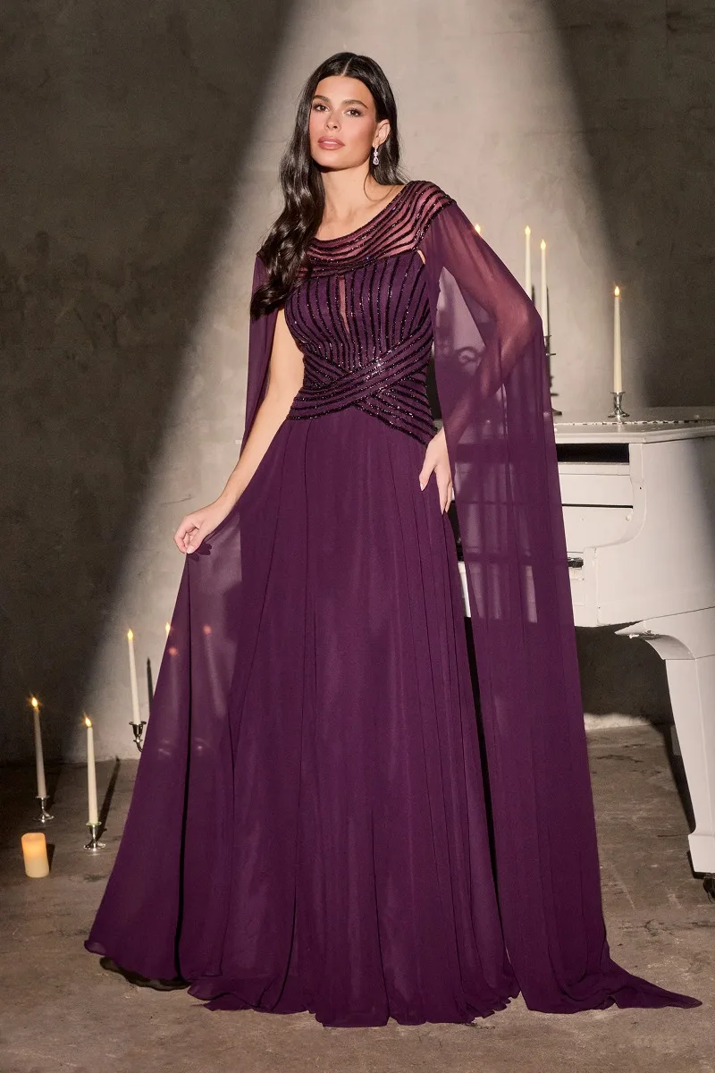 Ladivine CL08 Dress — EGGPLANT