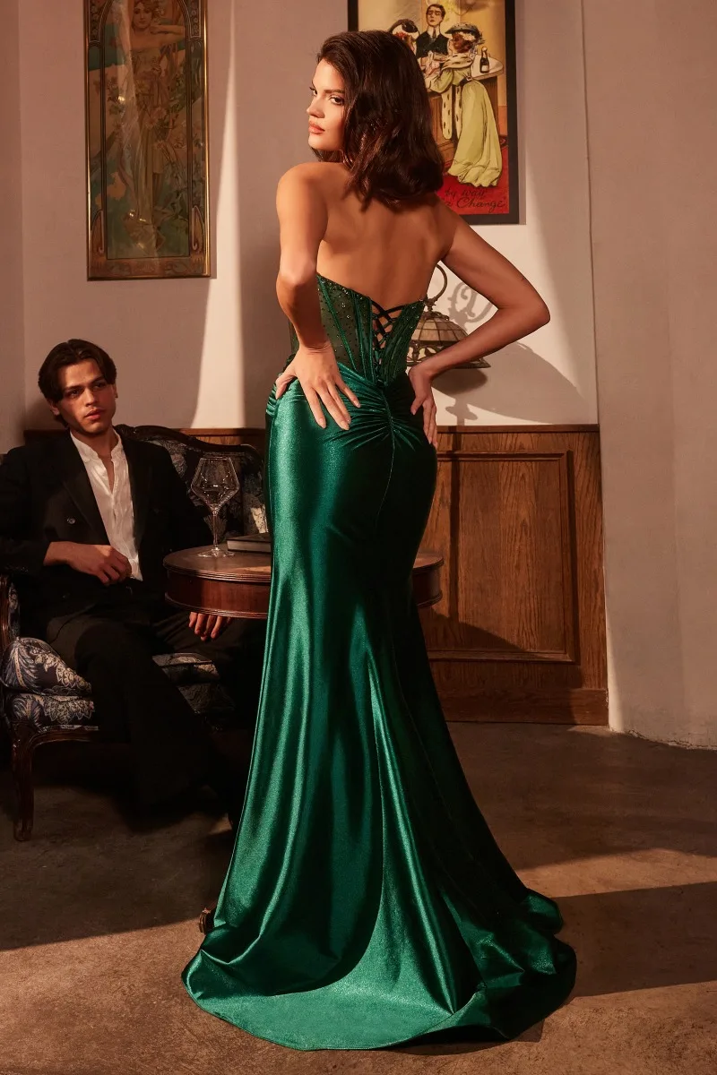 Ladivine CM378 Dress — EMERALD