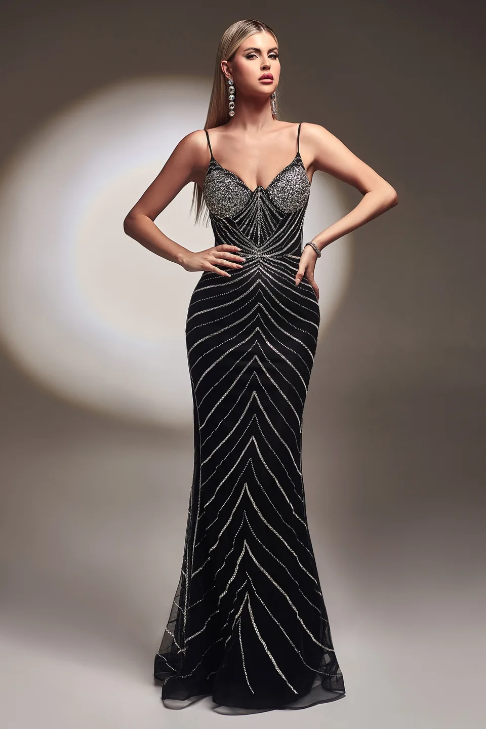 Ladivine CR866 Dress — BLACK1
