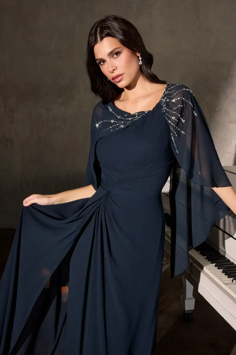 Ladivine CR884 Dress — NAVY