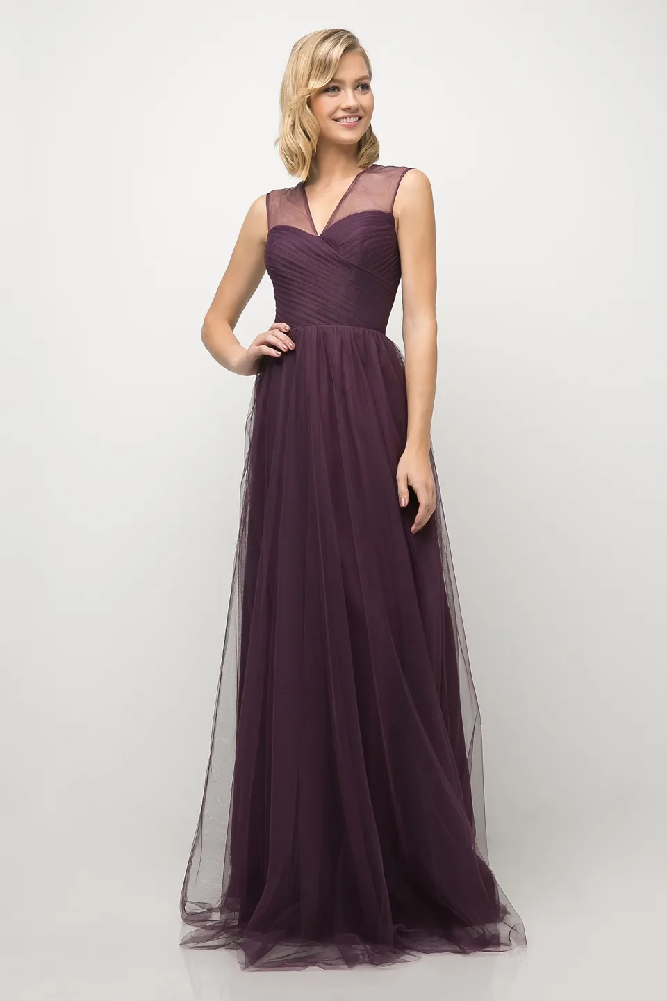 Ladivine ET320 Dress — DARK PLUM 1 1 1 1