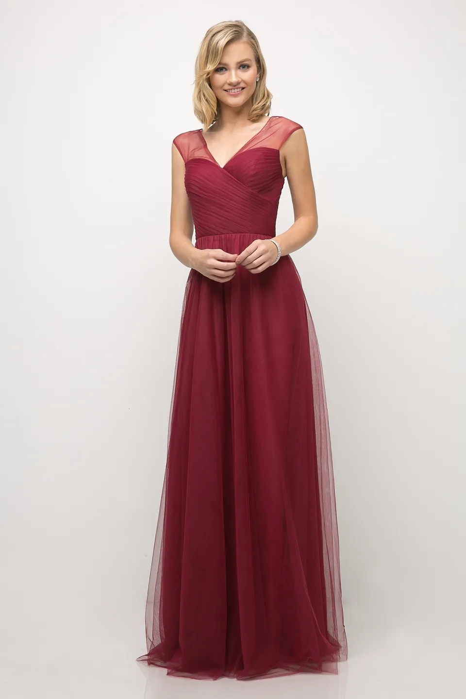 Ladivine ET320 Dress — DEEPRED 1 1 1 1