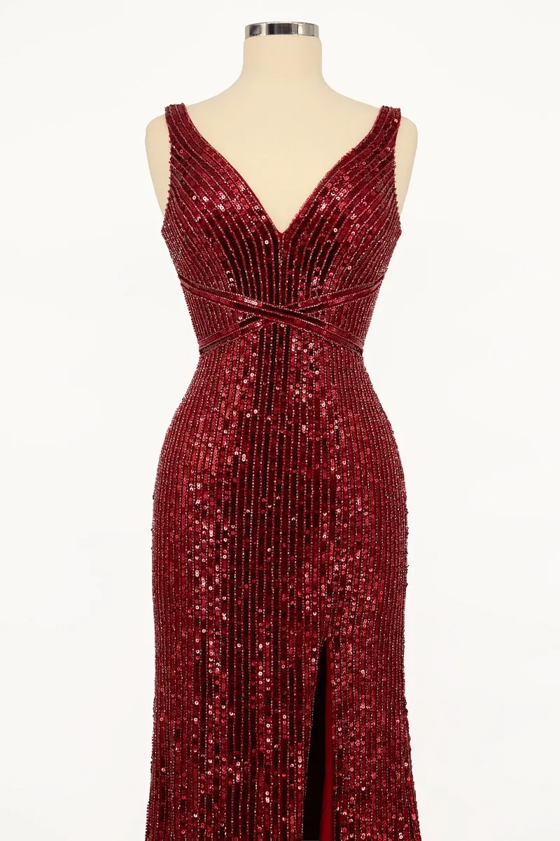 Ladivine Collective J2392 Dress — BURGUNDY