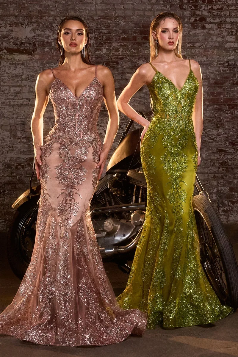 Ladivine J810 Dress — GREENERY MOCHA GOLD