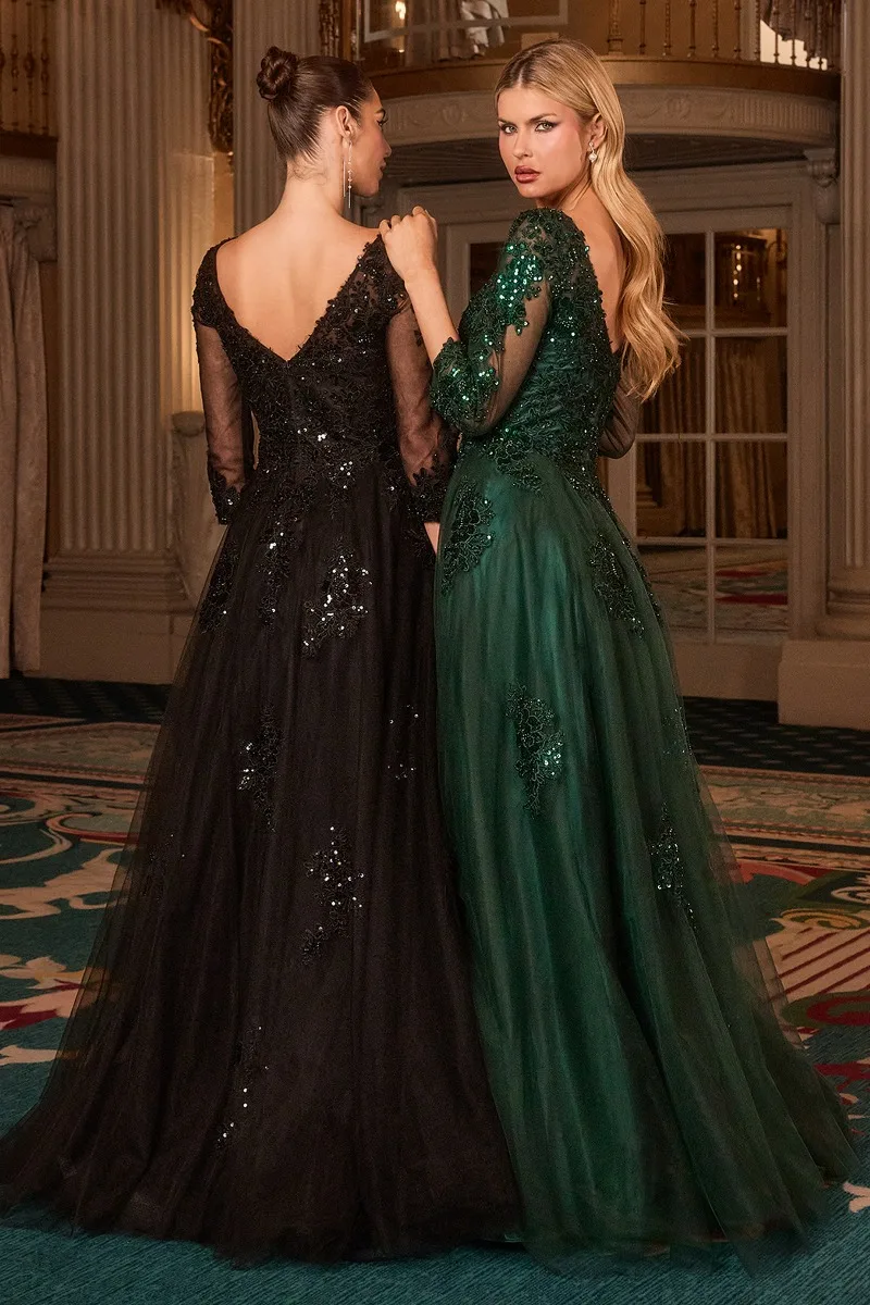 Ladivine J883 Dress — BLACK EMERALD