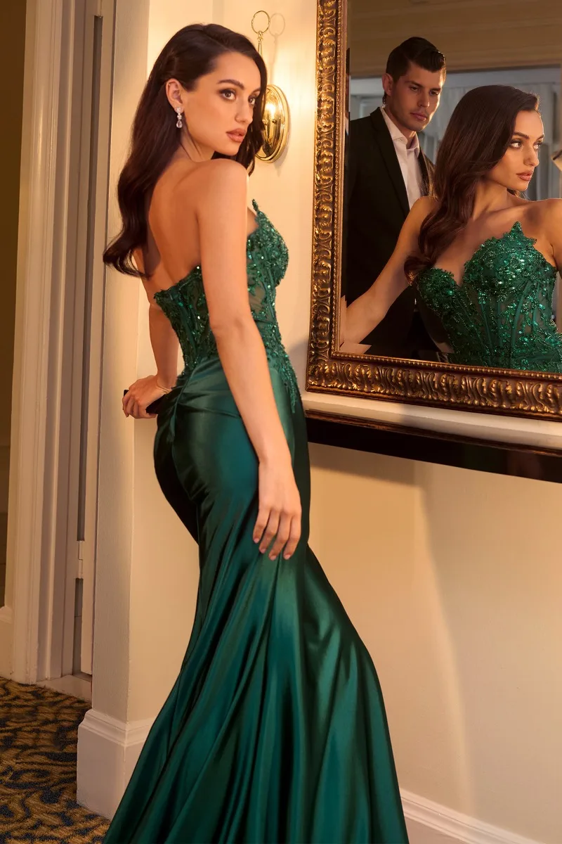 Ladivine KV1112 Dress — EMERALD