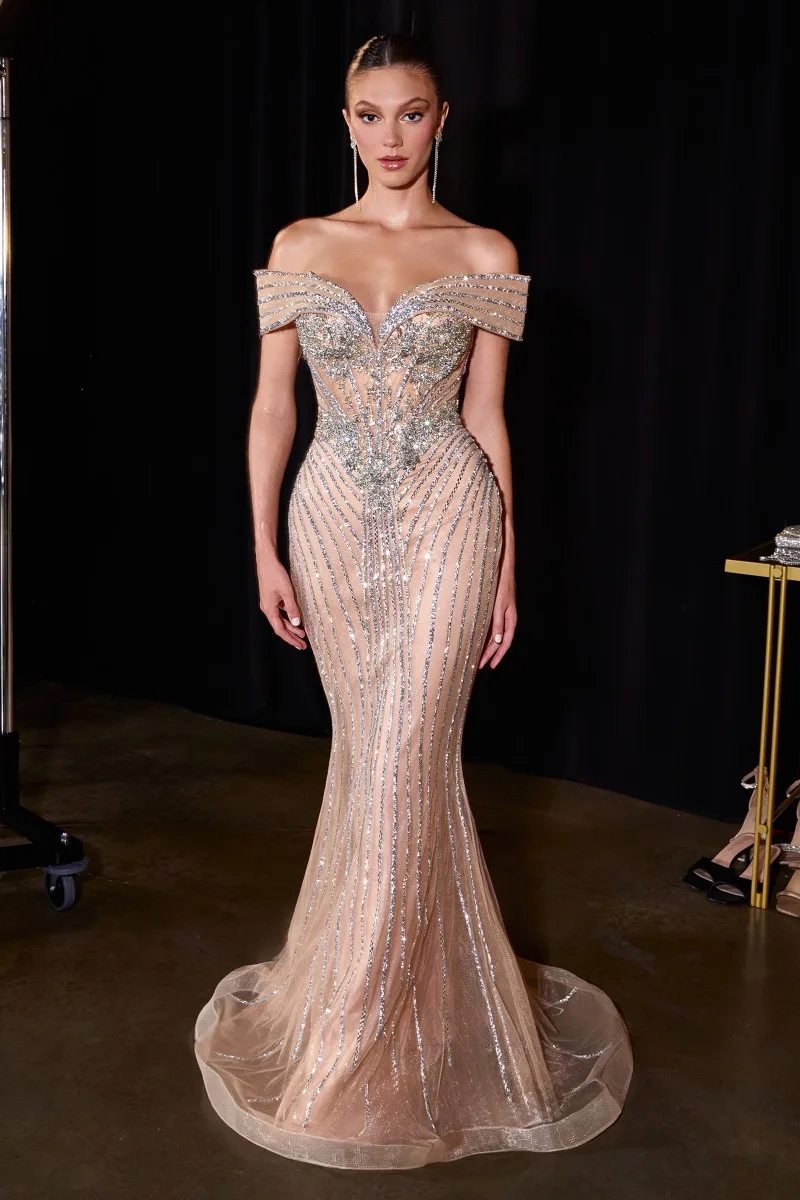 Ladivine KV1130 Dress — SILVER NUDE 3