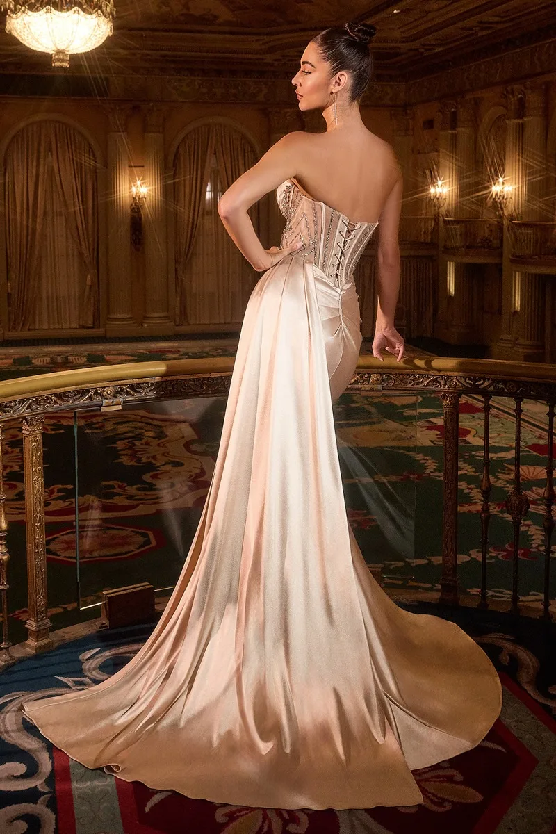 Ladivine KV1131 Dress — CHAMPAGNE GOLD
