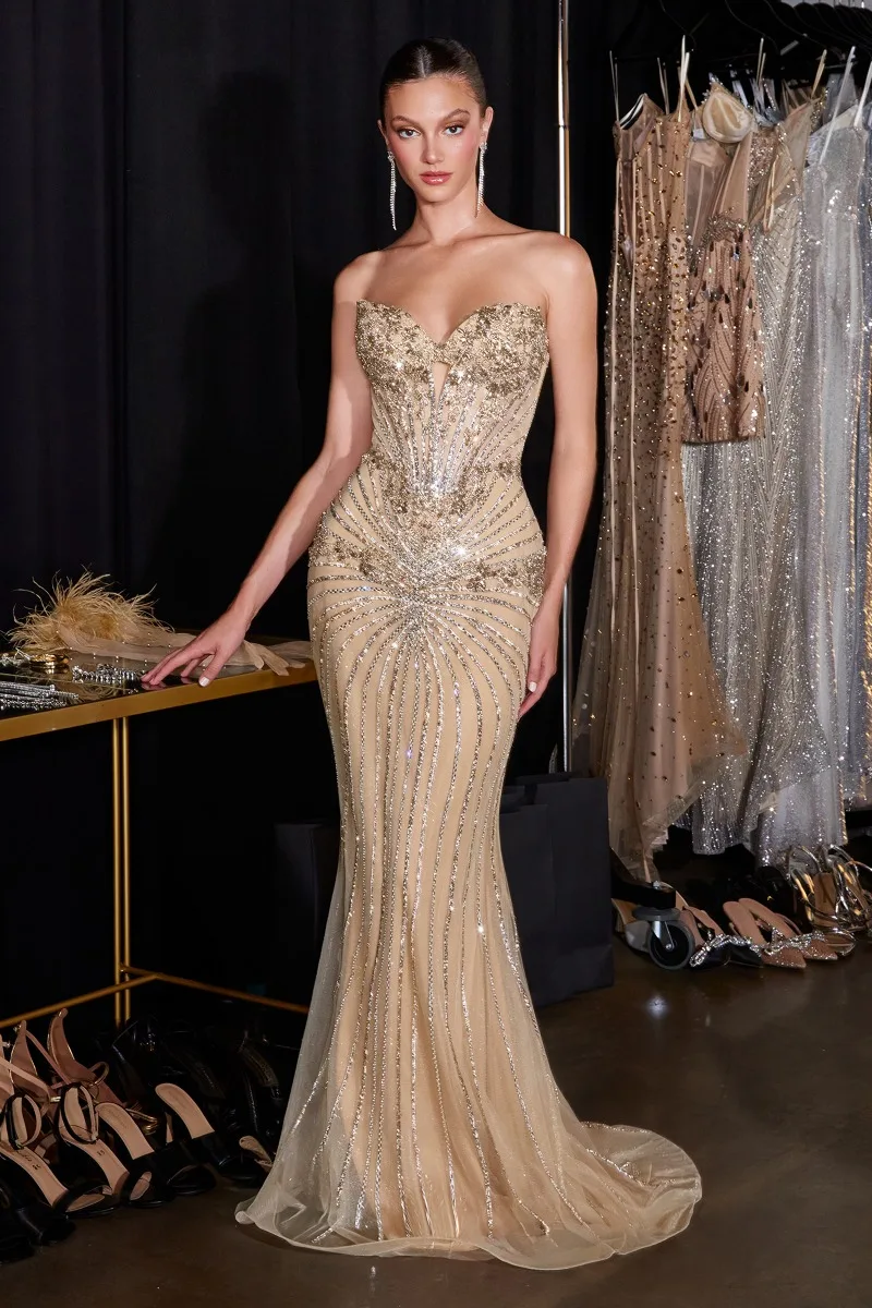 Ladivine KV1139 Dress — GOLD FRONT REVISED