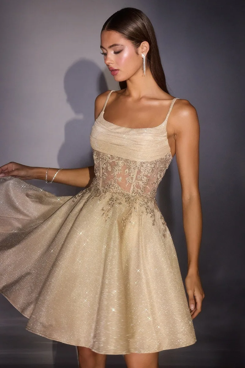 Ladivine KV1152 Dress — CHAMPAGNE