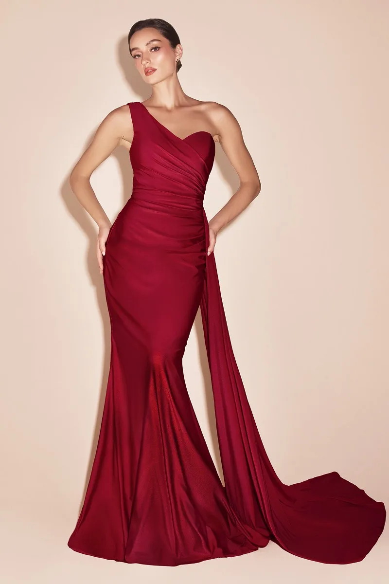 Ladivine PT004 Dress — BURGUNDY