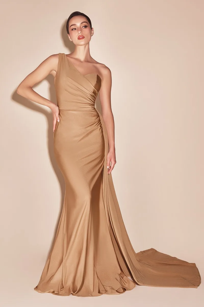 Ladivine PT004 Dress — NUDE GOLD