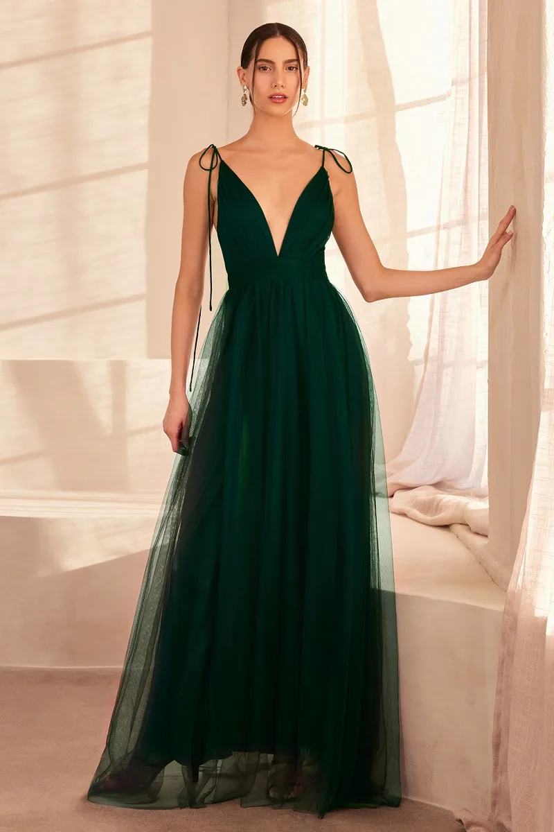 AMORIS SE005 Dress — P EMERALD FRONT