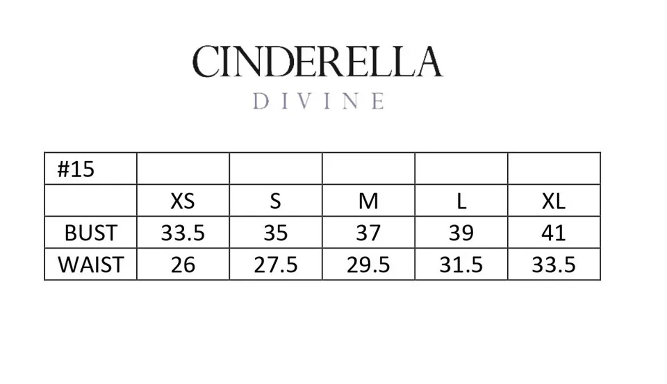 Ladivine Collective BD108 Dress — SIZE CHART 15 5