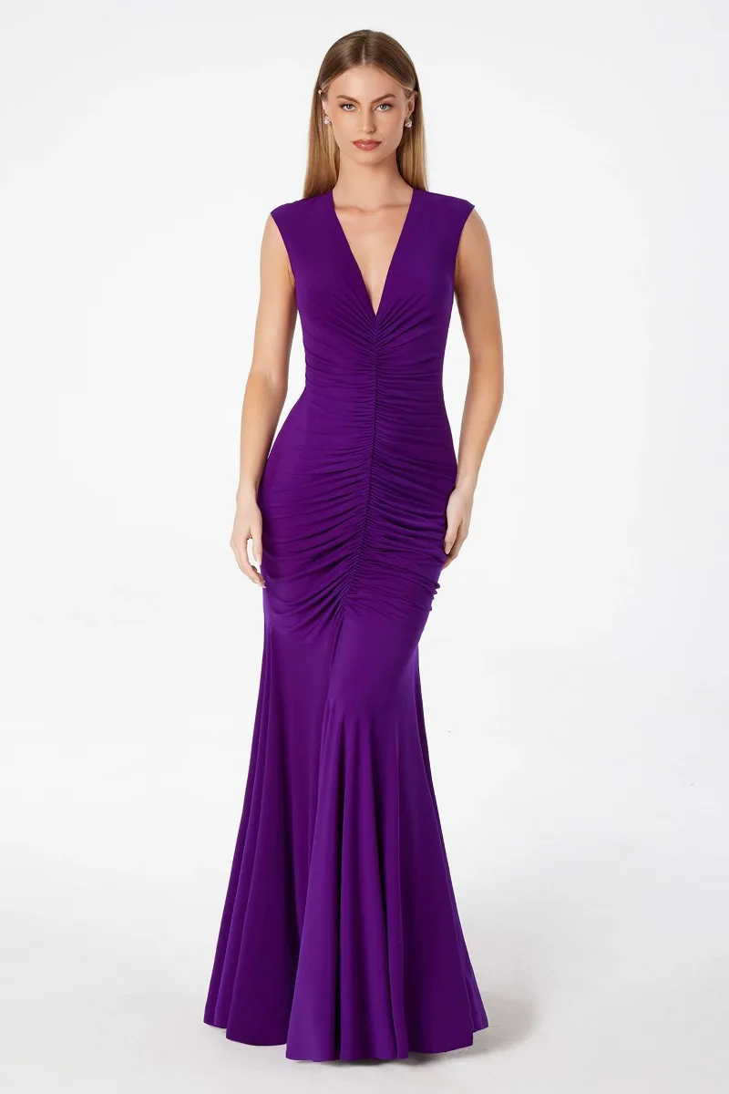 ASTEE T2009 Dress — P PURPLE FRONT