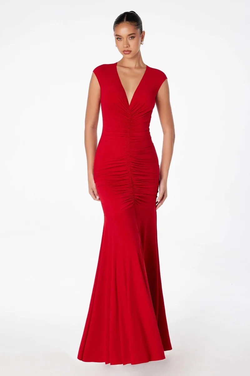 ASTEE T2009 Dress — P RED FRONT