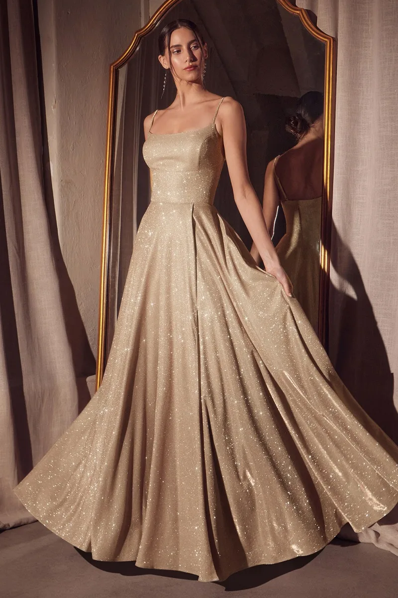 AMORIS T213 Dress — CHAMPAGNE GOLD