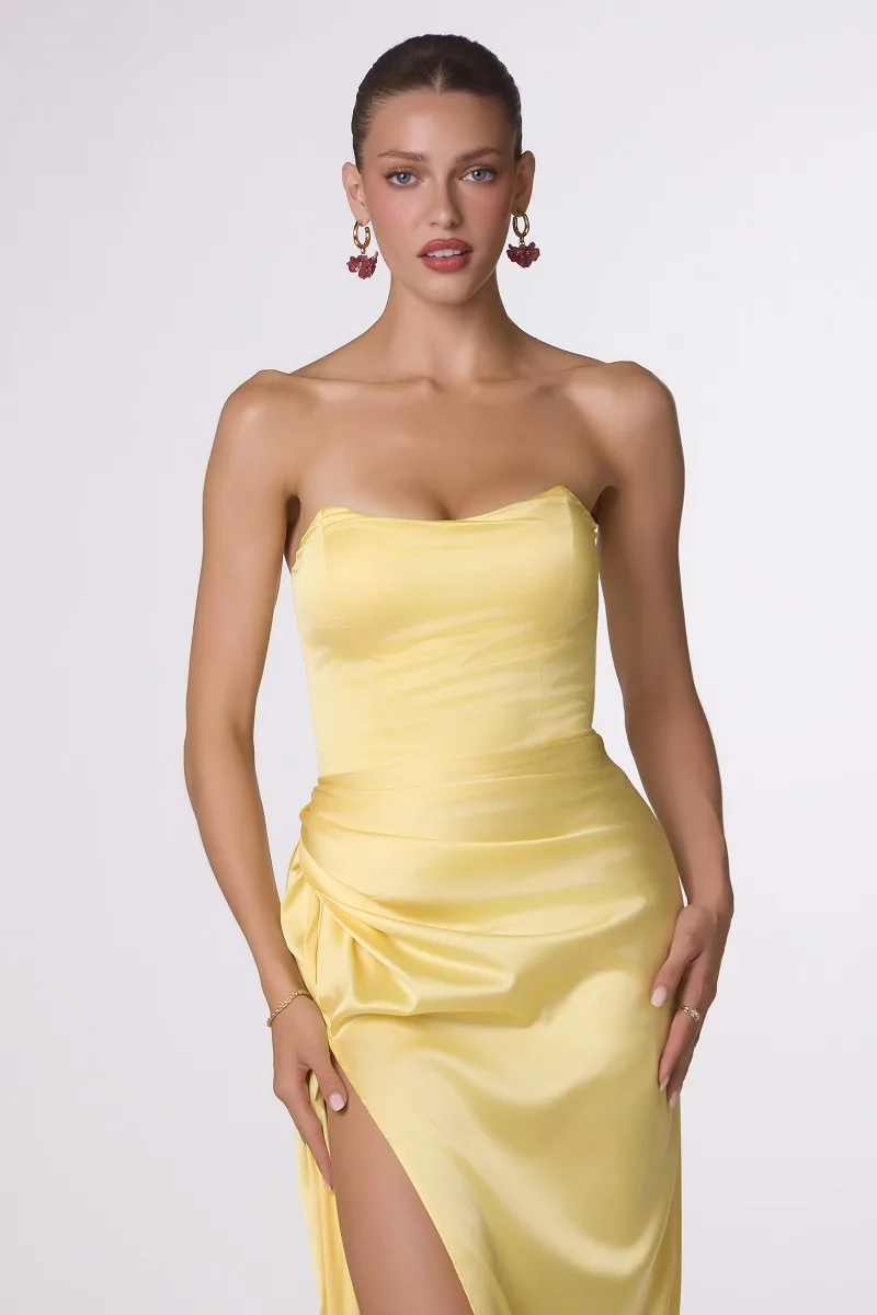 AMORIS T215 Dress — LT YELLOW