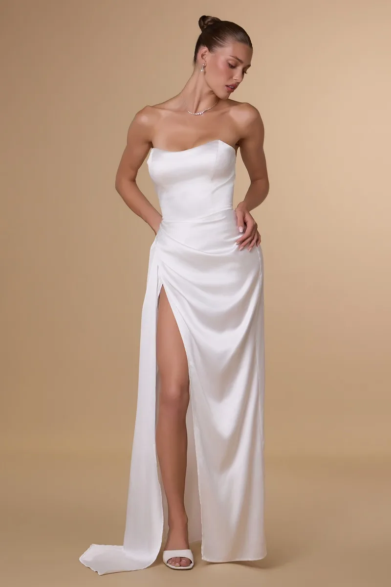 AMORIS T215W Dress — OFF WHITE