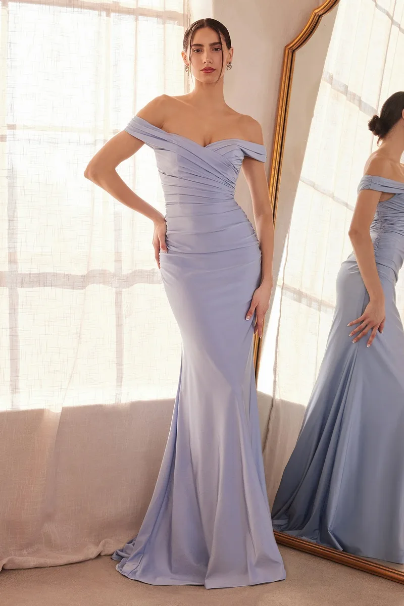 AMORIS T402 Dress — LT BLUE