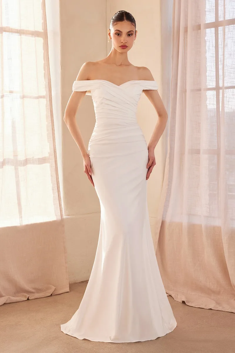 AMORIS T402W Dress — OFF WHITE