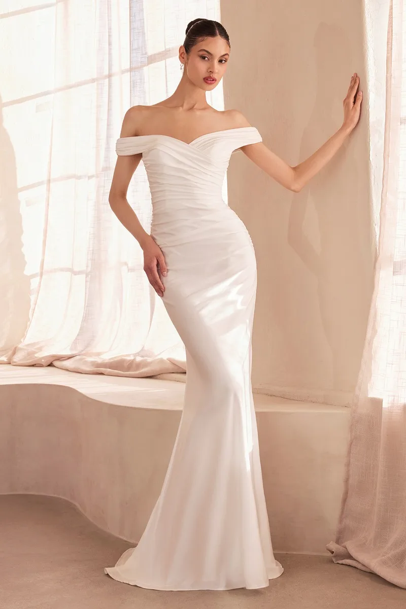 AMORIS T402W Dress — OFF WHITE
