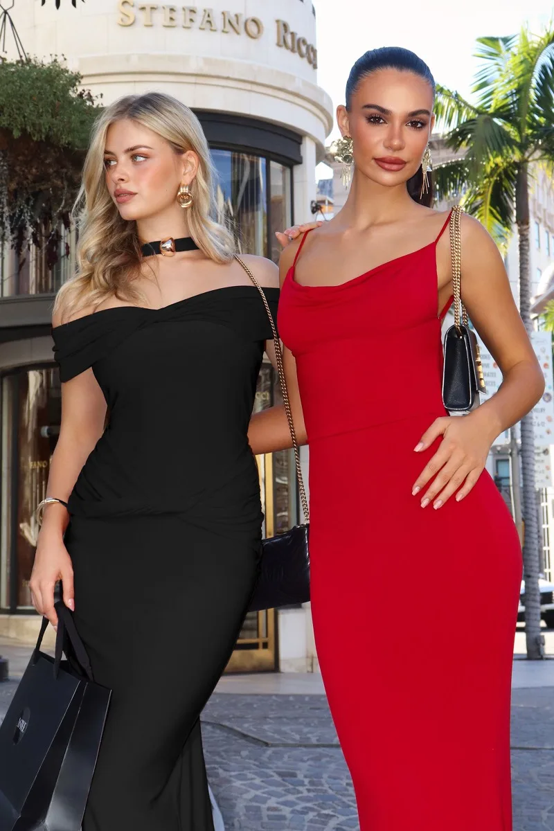 ASTEE T2008 Dress — T503 BLACK T2008 RED 2