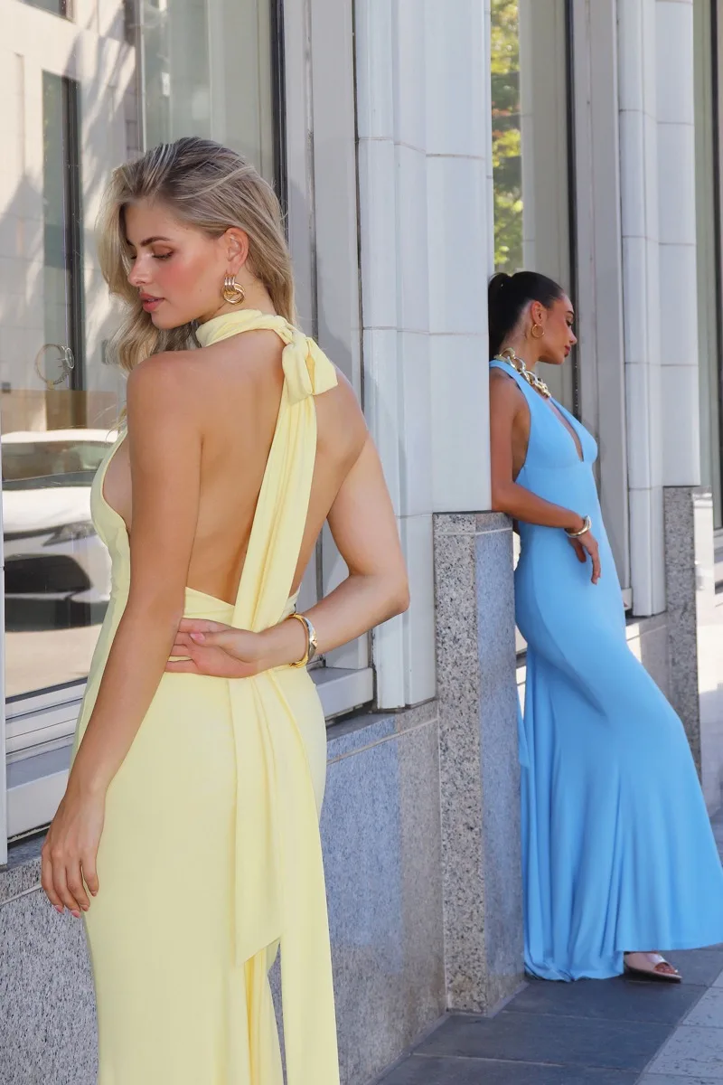 ASTEE T505 Dress — LT BLUE LT YELLOW 3