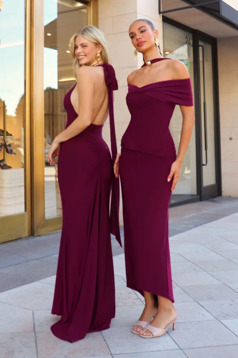 ASTEE T503 Dress — T505 WINE T503 WINE 1 1