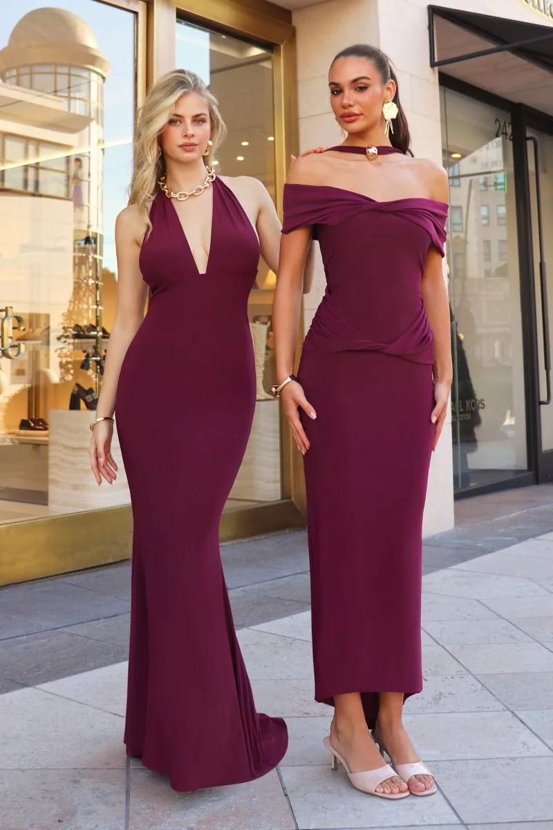 ASTEE T503 Dress — T505 WINE T503 WINE 2 1