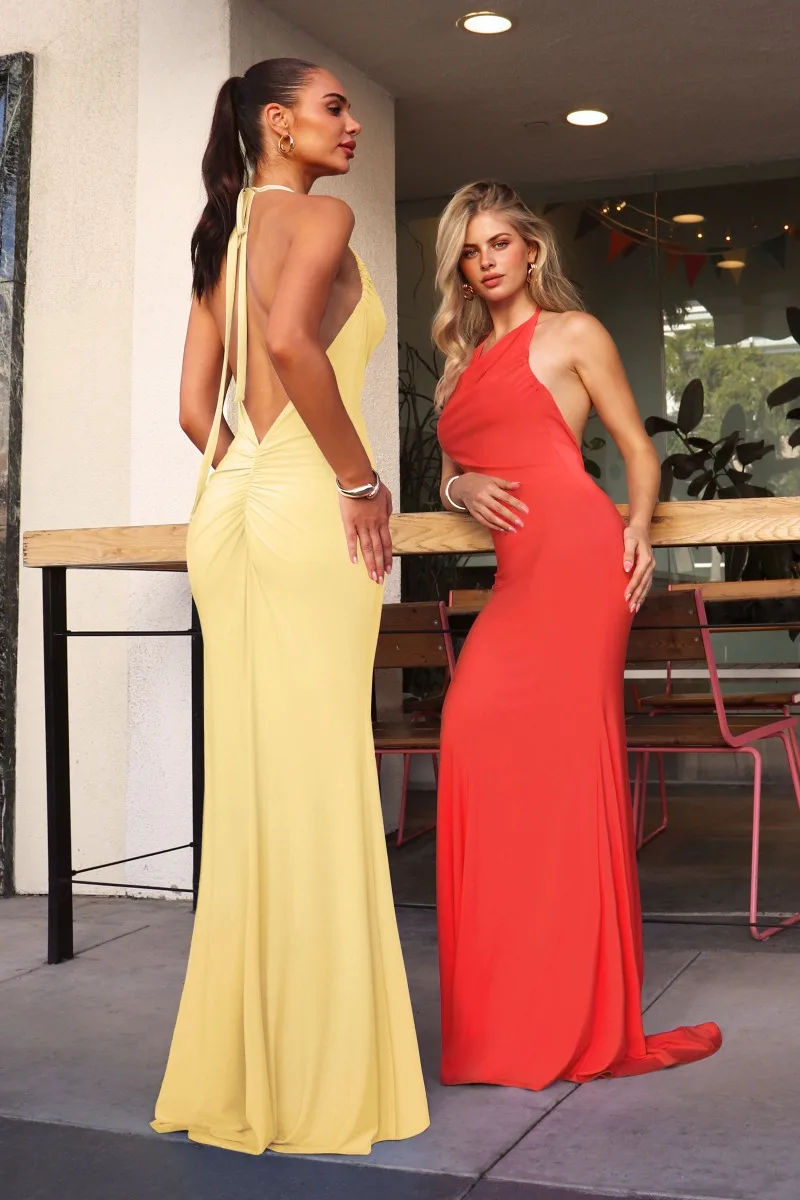 ASTEE T506 Dress — LT YELLOW ORANGE CORAL