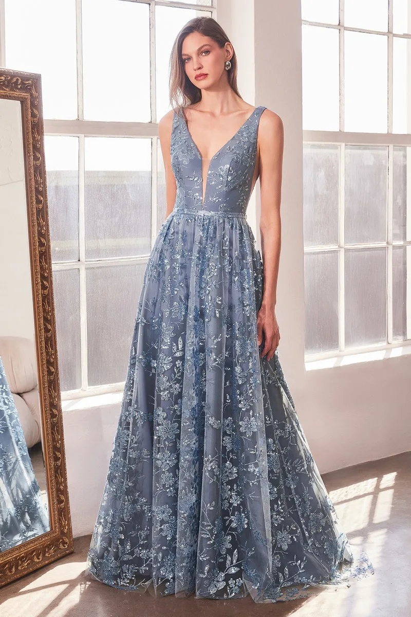 AMORIS T606 Dress — SMOKY BLUE