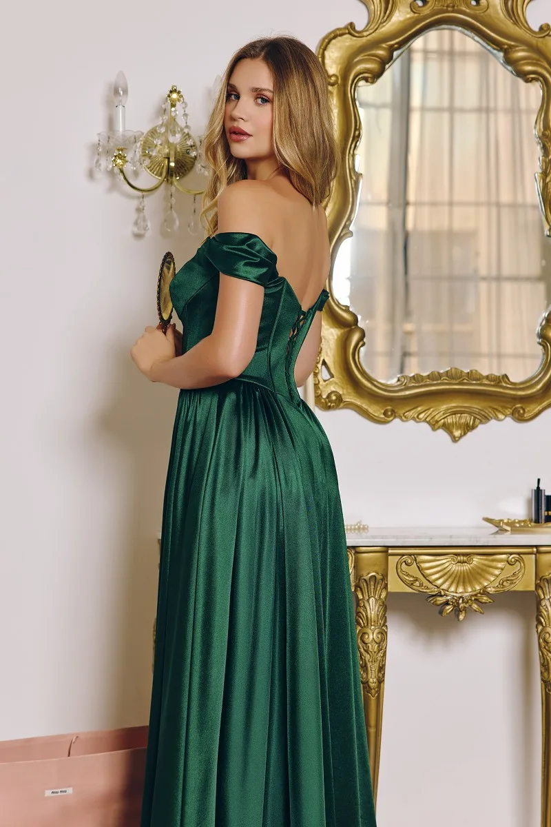 AMORIS T612 Dress — EMERALD