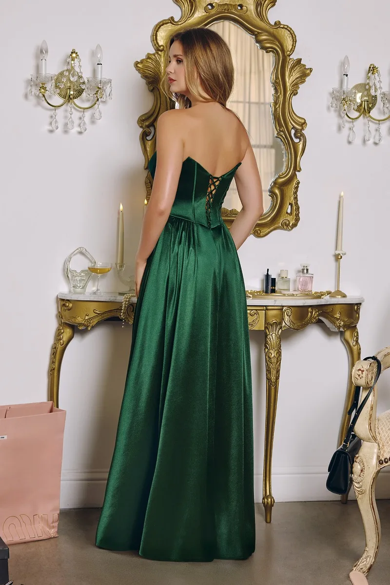 AMORIS T612 Dress — EMERALD
