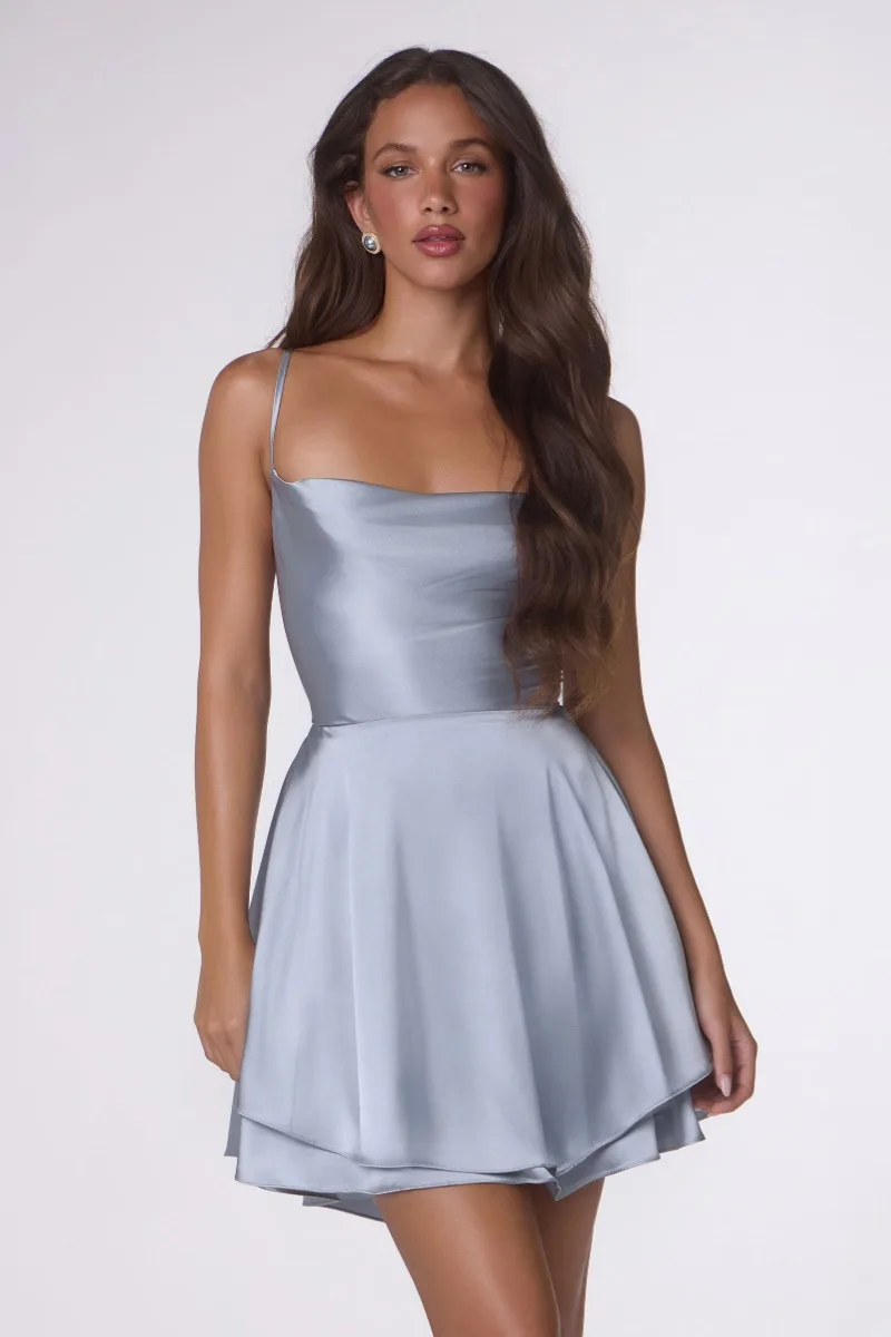 AMORIS T616 Dress — DUSTY BLUE