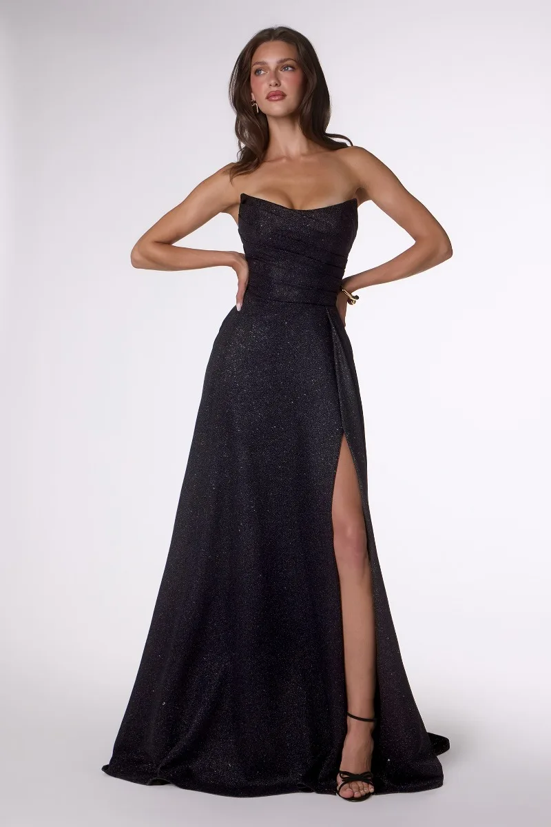 AMORIS T701 Dress — BLACK