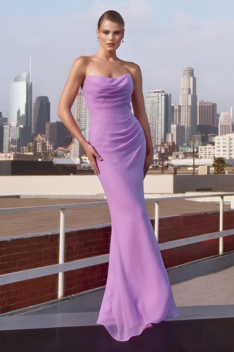 AMORIS T702 Dress — LAVENDER