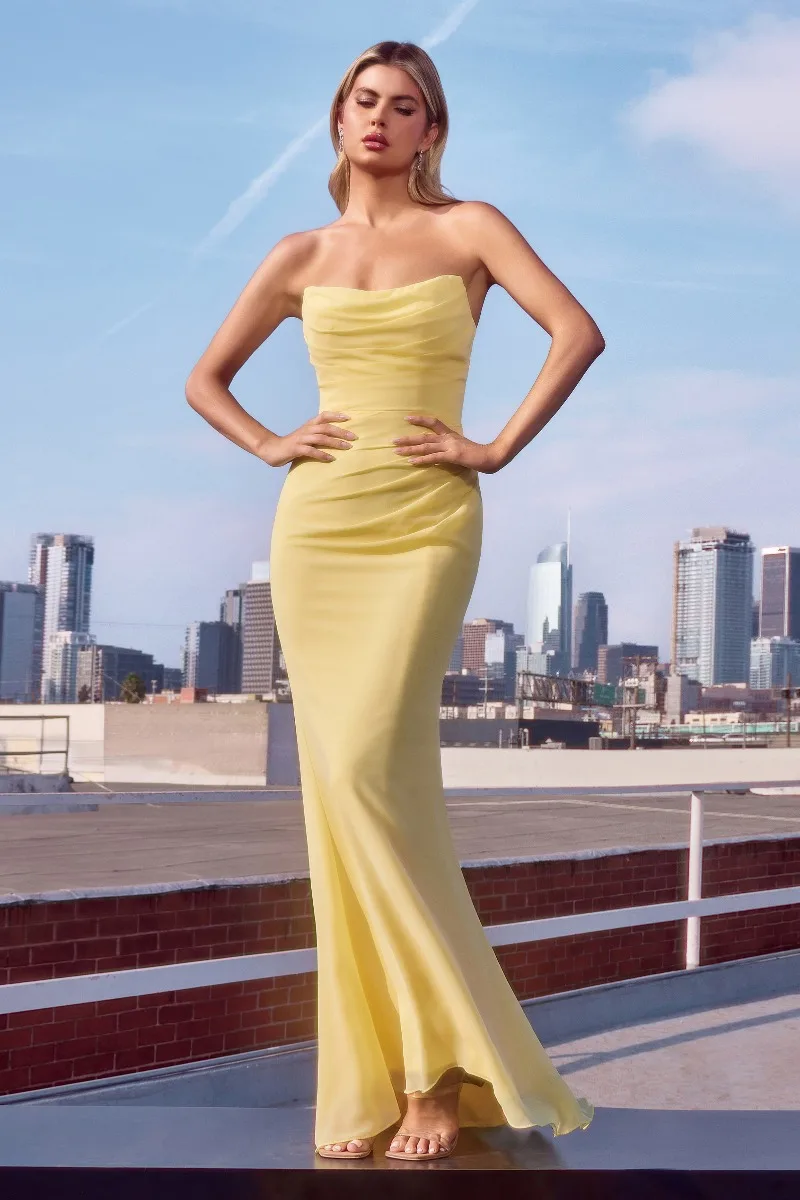 AMORIS T702 Dress — LT YELLOW