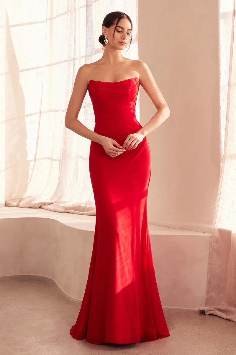 AMORIS T702 Dress — RED