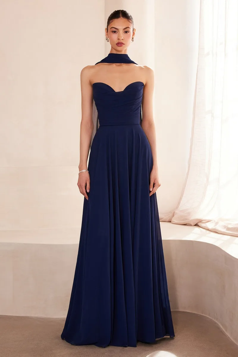 AMORIS T703 Dress — NAVY