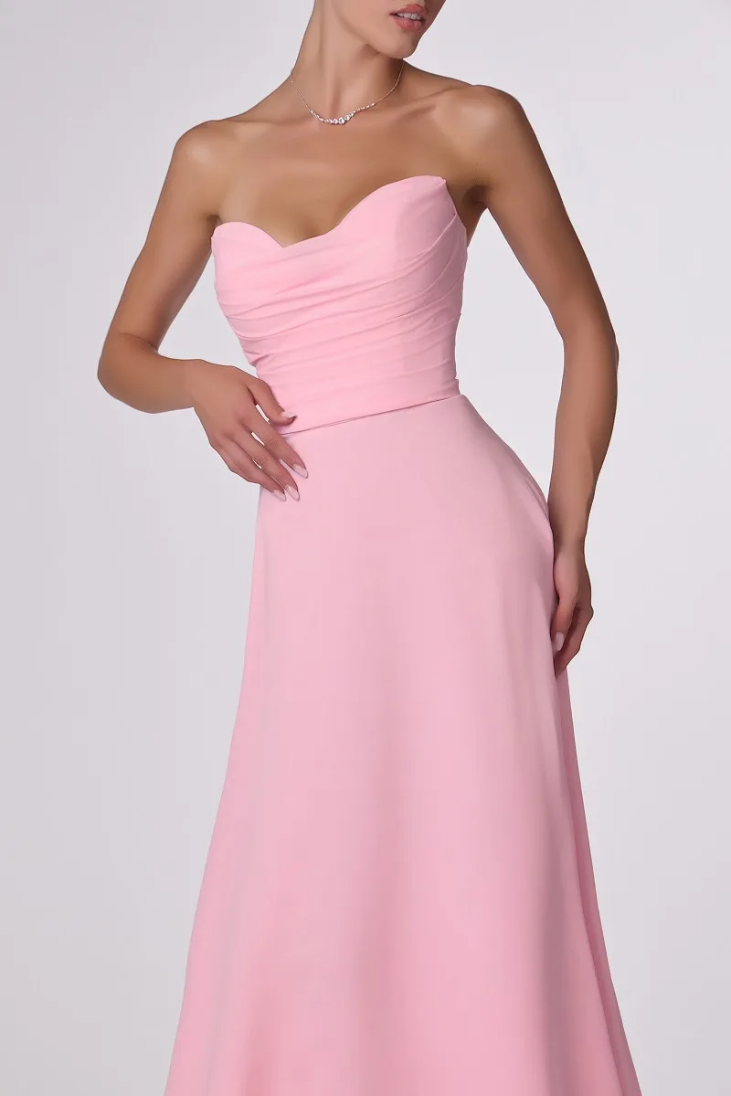 AMORIS T703 Dress — SOFT PINK