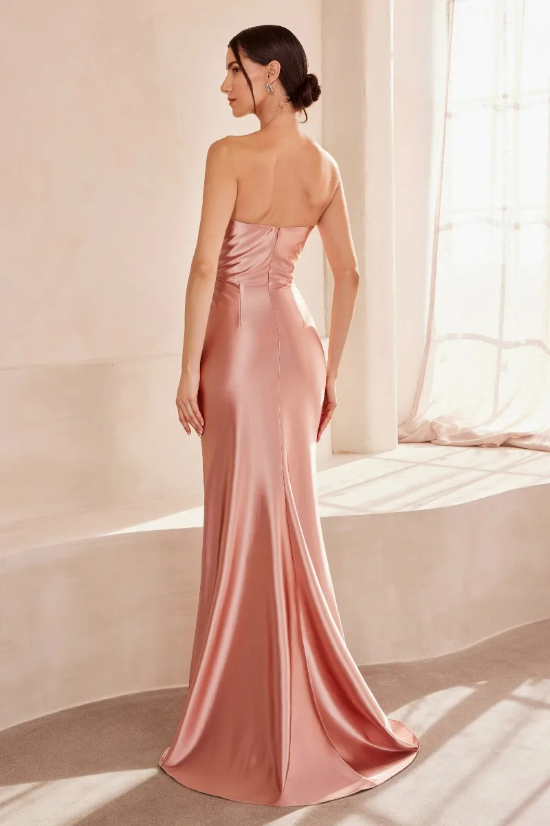 AMORIS T704 Dress — ROSE GOLD