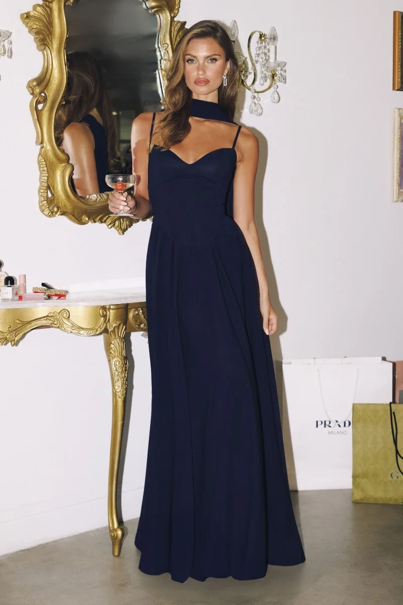 AMORIS T711 Dress — NAVY