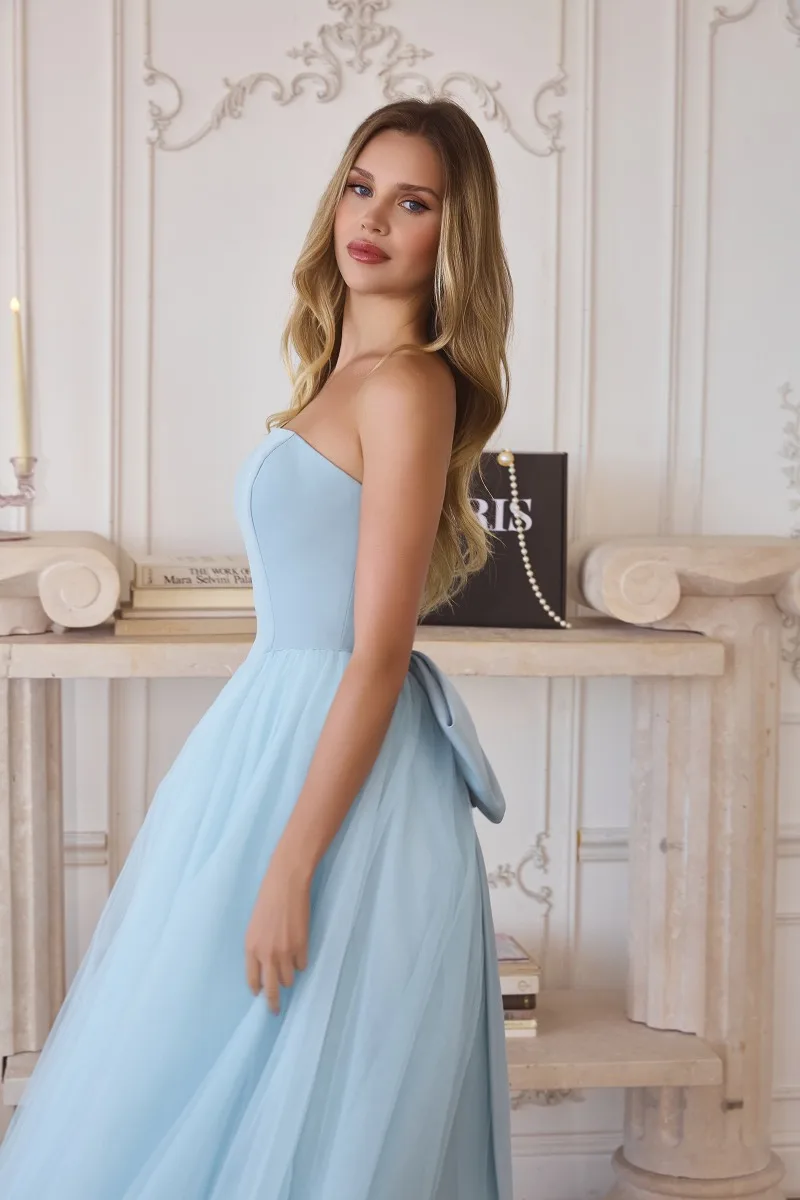 AMORIS T712 Dress — LT BLUE 1