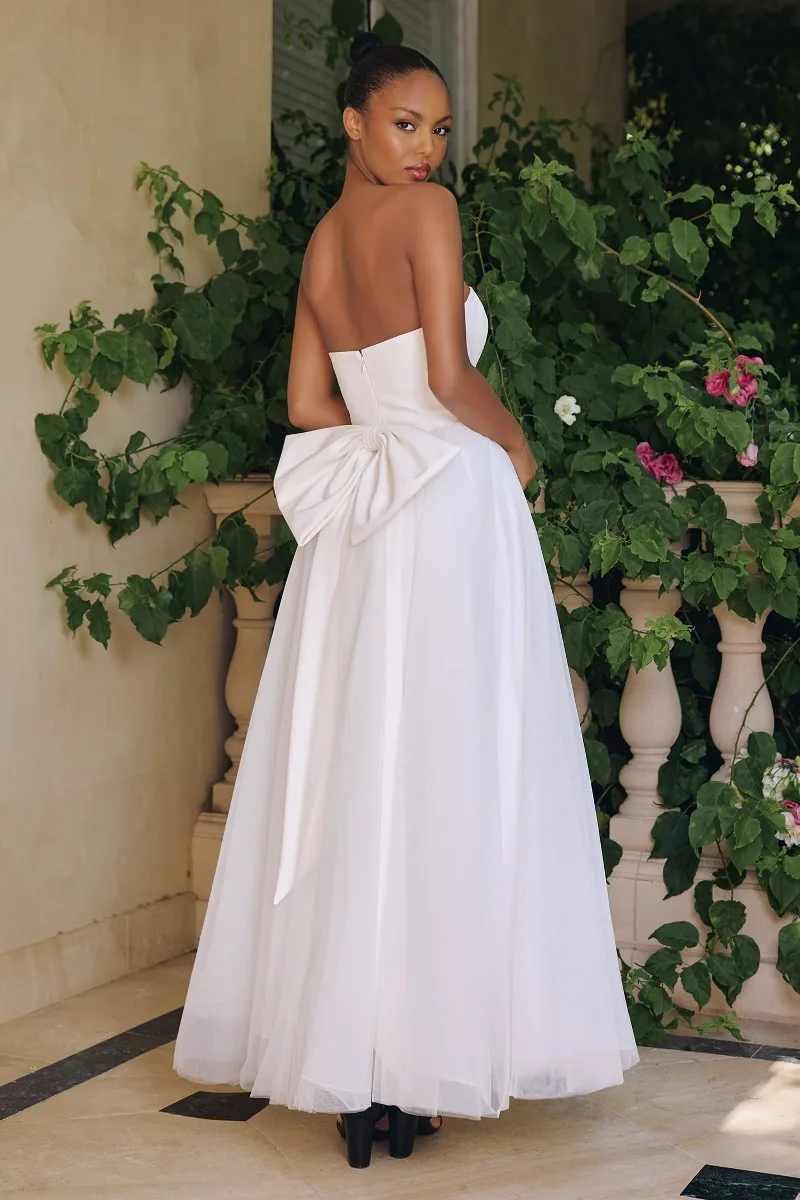 AMORIS T712W Dress — OFF WHITE