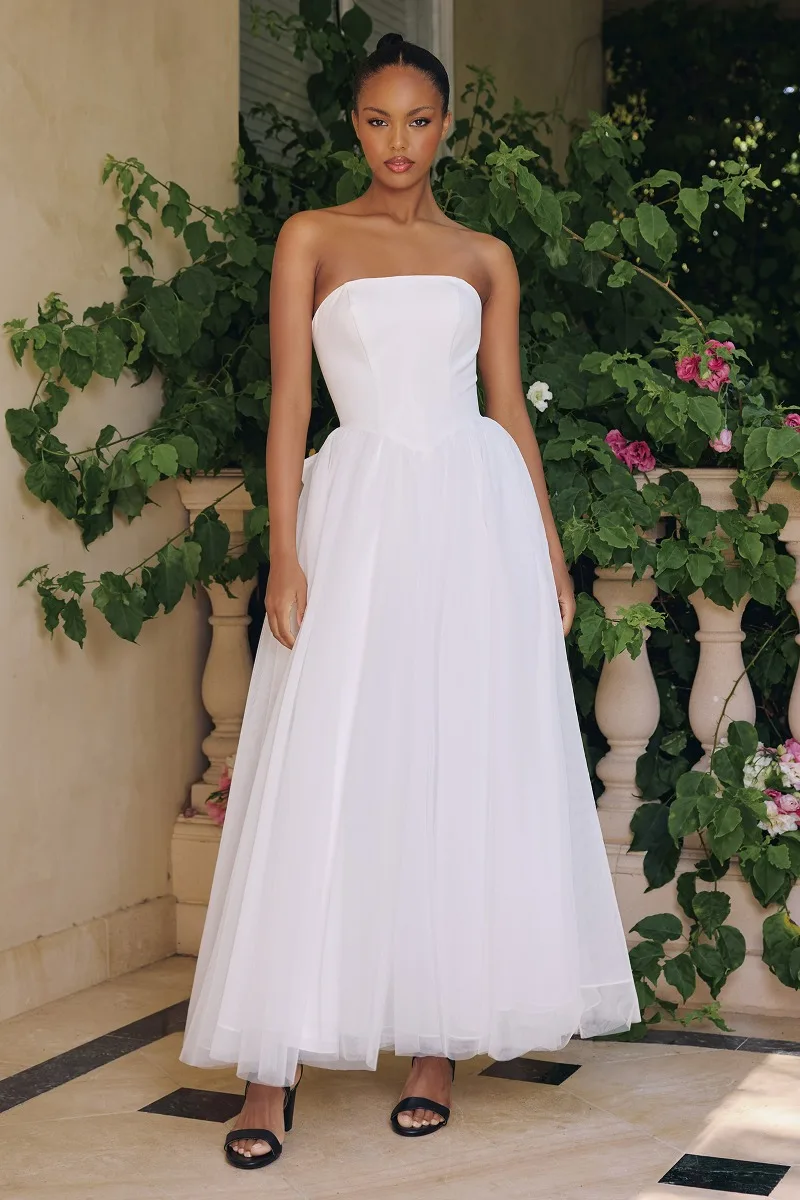 AMORIS T712W Dress — OFF WHITE