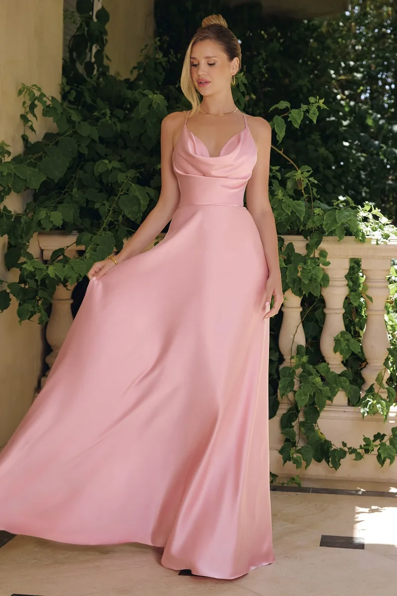 AMORIS T714 Dress — DUSTY ROSE